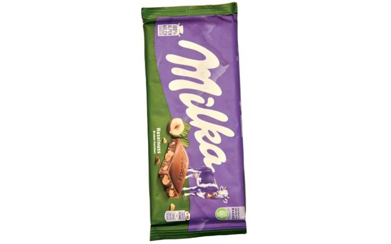 Pack View: Milka Hazelnut Chocolate